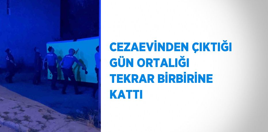 CEZAEVİNDEN ÇIKTIĞI GÜN ORTALIĞI TEKRAR BİRBİRİNE KATTI