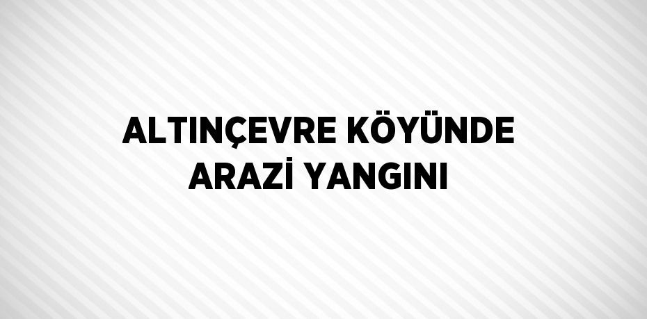 ALTINÇEVRE KÖYÜNDE ARAZİ YANGINI