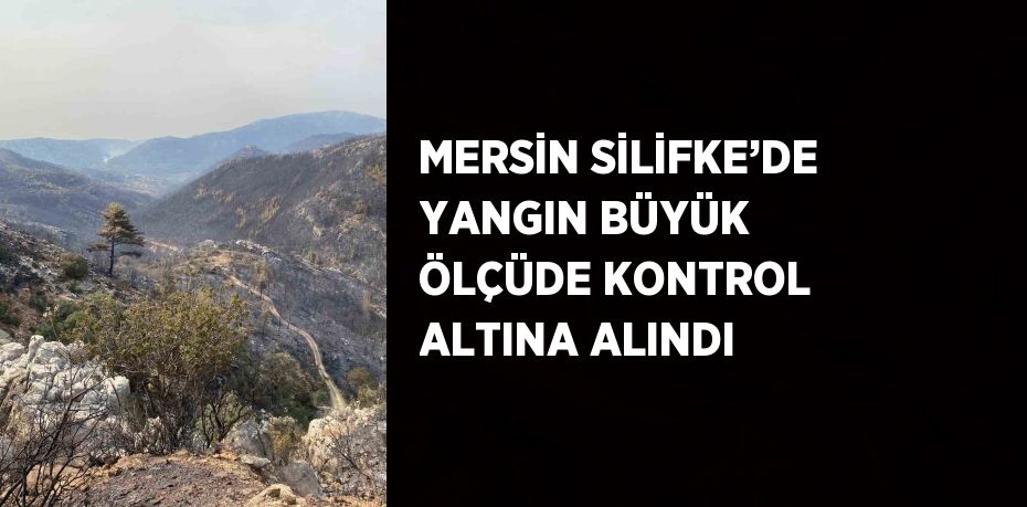 MERSİN SİLİFKE’DE YANGIN BÜYÜK ÖLÇÜDE KONTROL ALTINA ALINDI