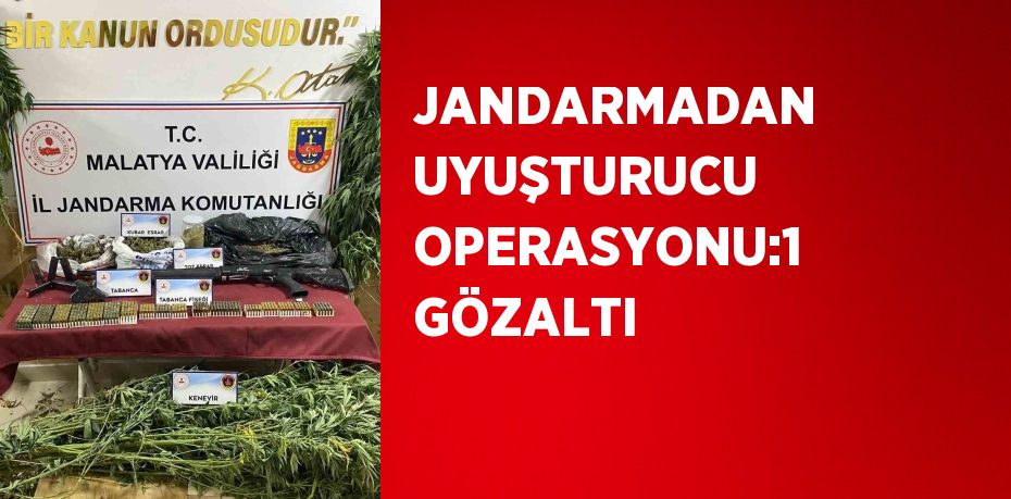 JANDARMADAN UYUŞTURUCU OPERASYONU:1 GÖZALTI