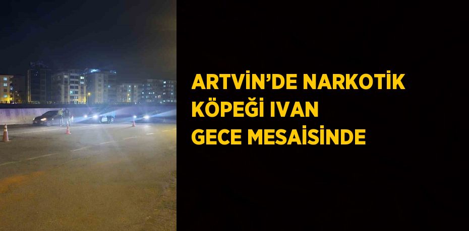 ARTVİN’DE NARKOTİK KÖPEĞİ IVAN GECE MESAİSİNDE