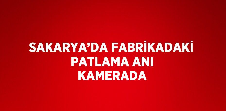 SAKARYA’DA FABRİKADAKİ PATLAMA ANI KAMERADA