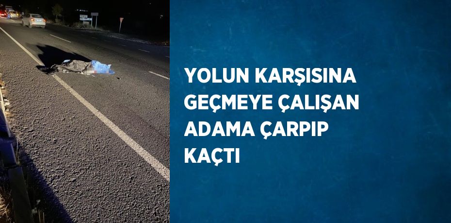 YOLUN KARŞISINA GEÇMEYE ÇALIŞAN ADAMA ÇARPIP KAÇTI