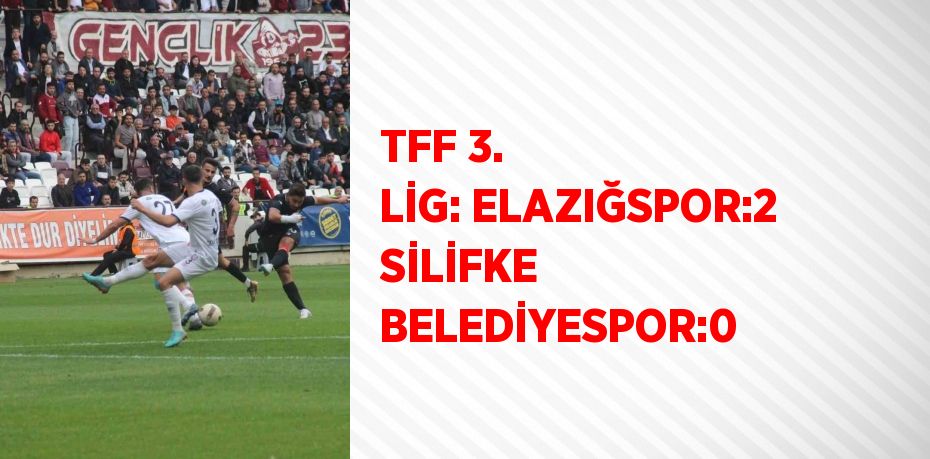 TFF 3. LİG: ELAZIĞSPOR:2 SİLİFKE BELEDİYESPOR:0