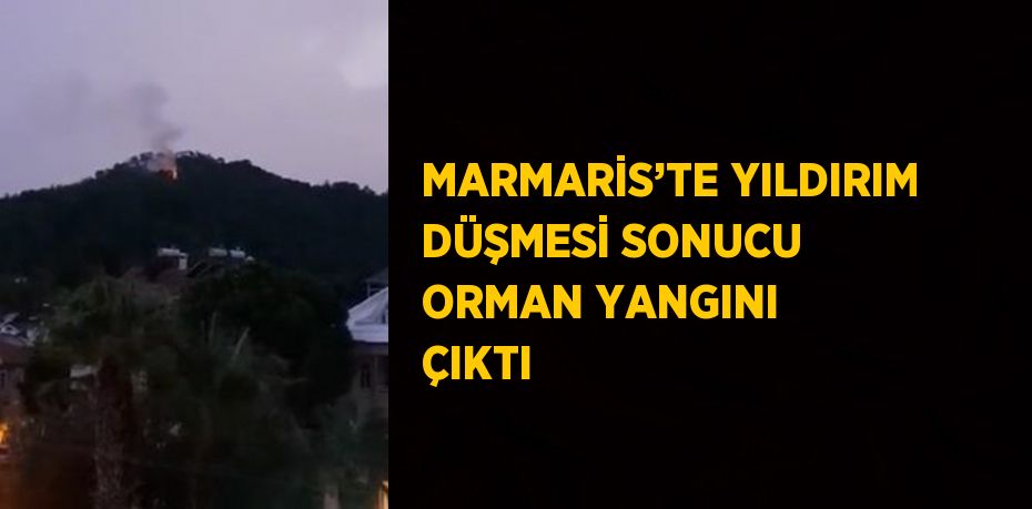 MARMARİS’TE YILDIRIM DÜŞMESİ SONUCU ORMAN YANGINI ÇIKTI