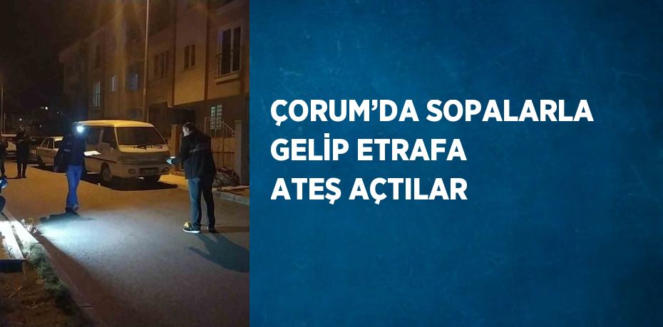 ÇORUM’DA SOPALARLA GELİP ETRAFA ATEŞ AÇTILAR