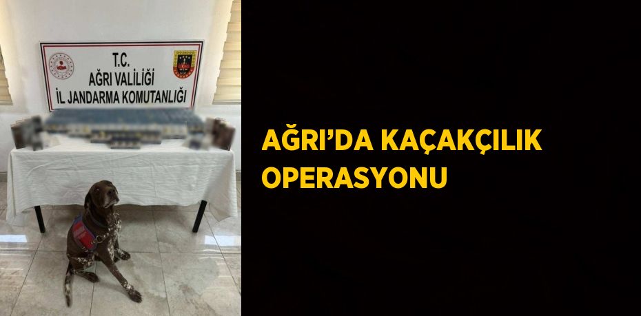 AĞRI’DA KAÇAKÇILIK OPERASYONU