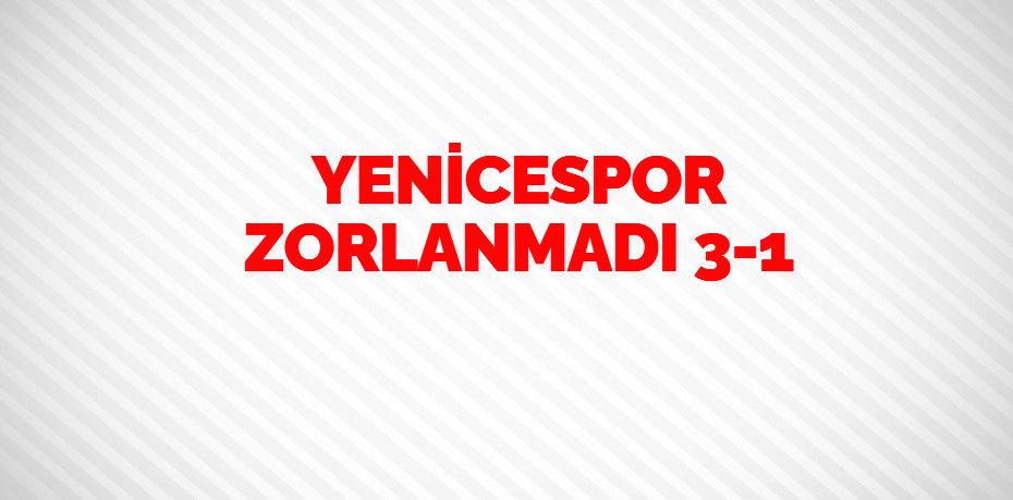 YENİCESPOR ZORLANMADI   3-1