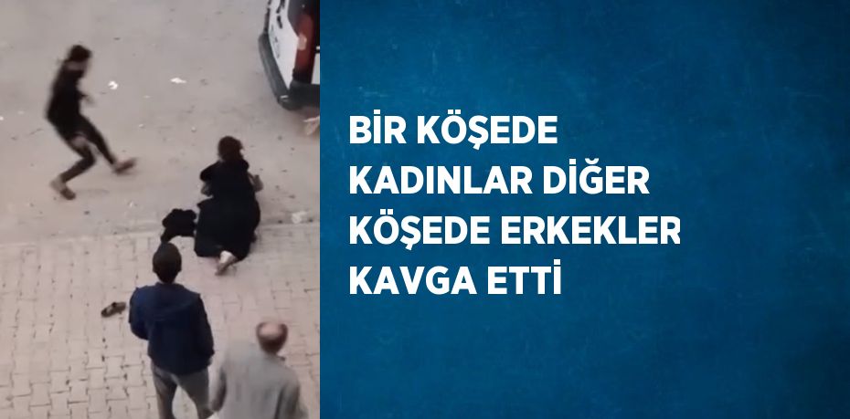 BİR KÖŞEDE KADINLAR DİĞER KÖŞEDE ERKEKLER KAVGA ETTİ