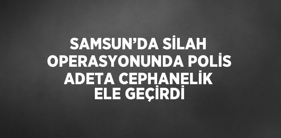 SAMSUN’DA SİLAH OPERASYONUNDA POLİS ADETA CEPHANELİK ELE GEÇİRDİ