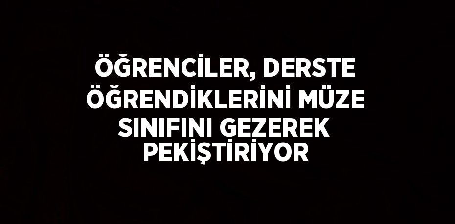 ÖĞRENCİLER, DERSTE ÖĞRENDİKLERİNİ MÜZE SINIFINI GEZEREK PEKİŞTİRİYOR