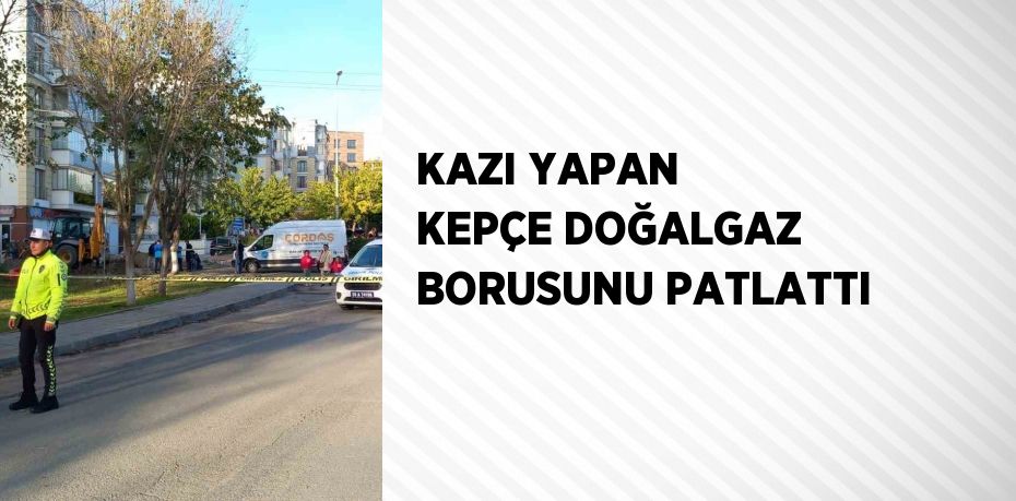 KAZI YAPAN KEPÇE DOĞALGAZ BORUSUNU PATLATTI