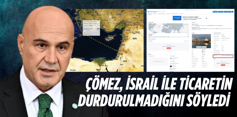 ÇÖMEZ, İSRAİL İLE TİCARETİN  DURDURULMADIĞINI SÖYLEDİ