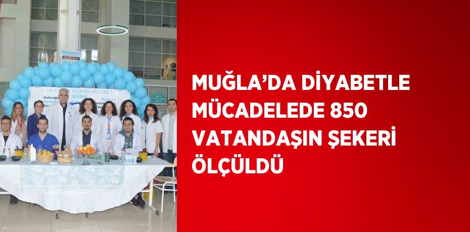 MUĞLA’DA DİYABETLE MÜCADELEDE 850 VATANDAŞIN ŞEKERİ ÖLÇÜLDÜ