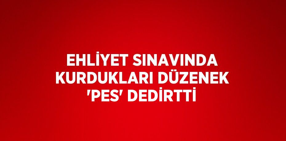 EHLİYET SINAVINDA KURDUKLARI DÜZENEK 'PES' DEDİRTTİ