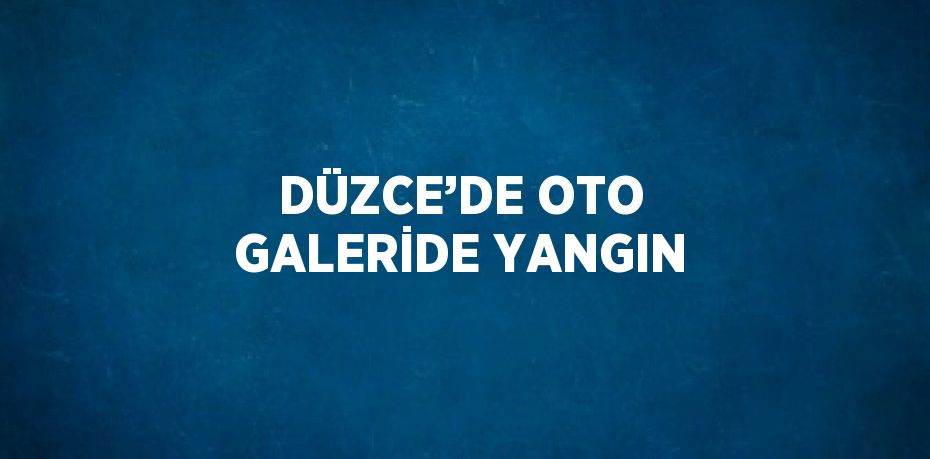 DÜZCE’DE OTO GALERİDE YANGIN