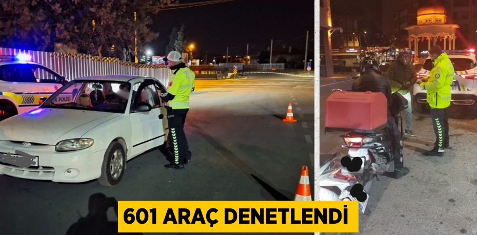 601 ARAÇ DENETLENDİ