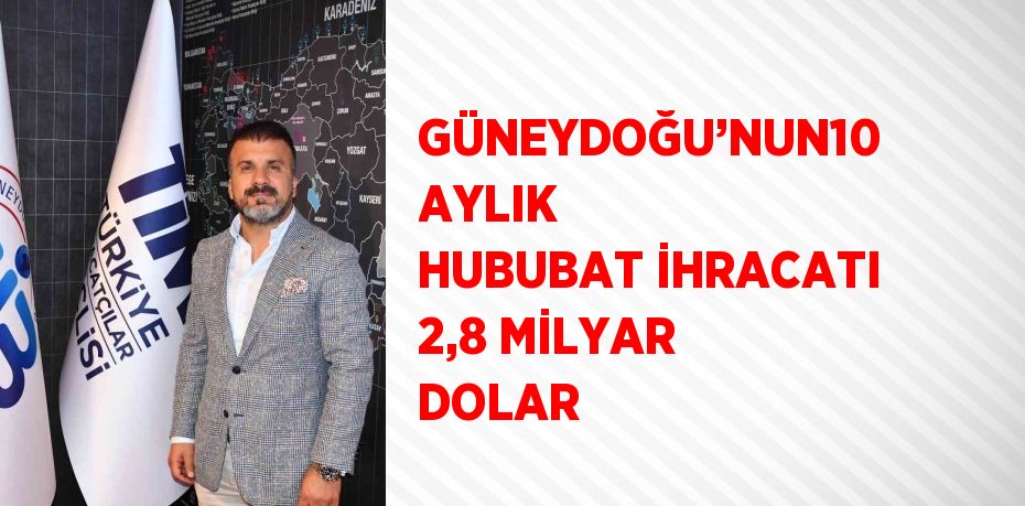 GÜNEYDOĞU’NUN10 AYLIK HUBUBAT İHRACATI 2,8 MİLYAR DOLAR