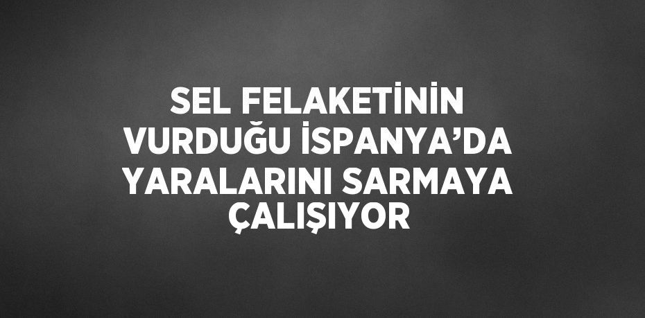 SEL FELAKETİNİN VURDUĞU İSPANYA’DA YARALARINI SARMAYA ÇALIŞIYOR