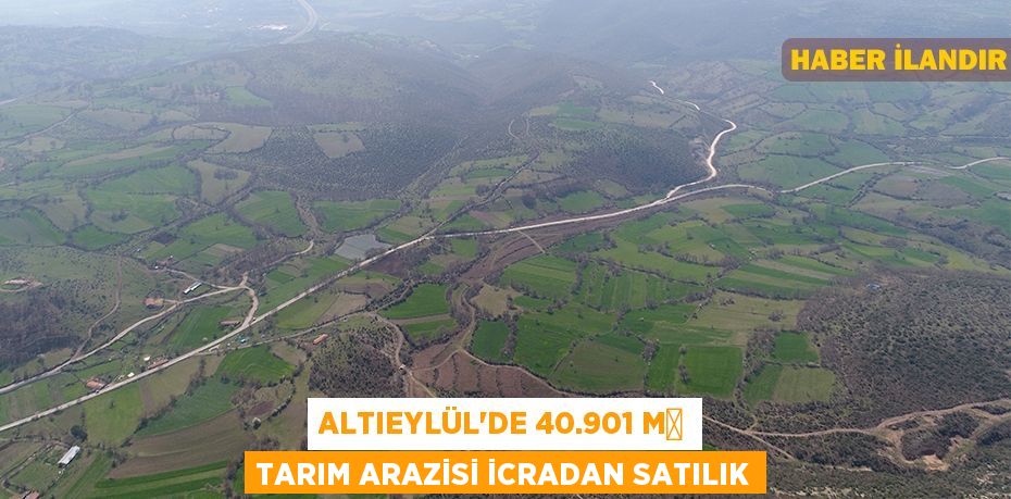 Altıeylül'de 40.901 m² tarım arazisi icradan satılık