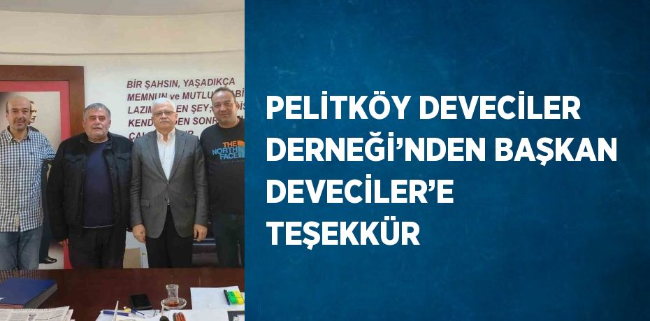 PELİTKÖY DEVECİLER DERNEĞİ’NDEN BAŞKAN DEVECİLER’E TEŞEKKÜR