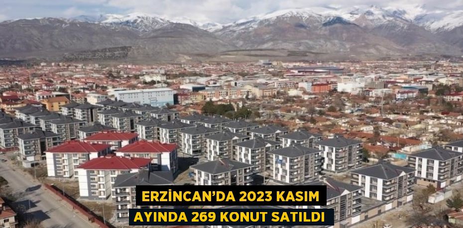 ERZİNCAN’DA 2023 KASIM AYINDA 269 KONUT SATILDI