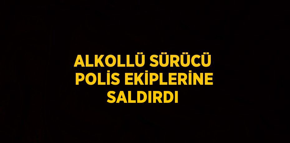 ALKOLLÜ SÜRÜCÜ POLİS EKİPLERİNE SALDIRDI