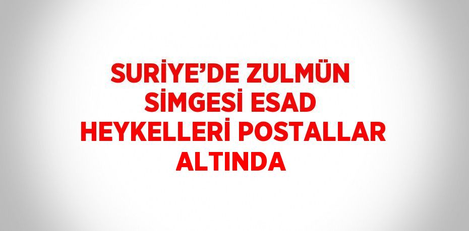 SURİYE’DE ZULMÜN SİMGESİ ESAD HEYKELLERİ POSTALLAR ALTINDA