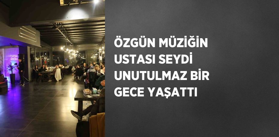 ÖZGÜN MÜZİĞİN USTASI SEYDİ UNUTULMAZ BİR GECE YAŞATTI