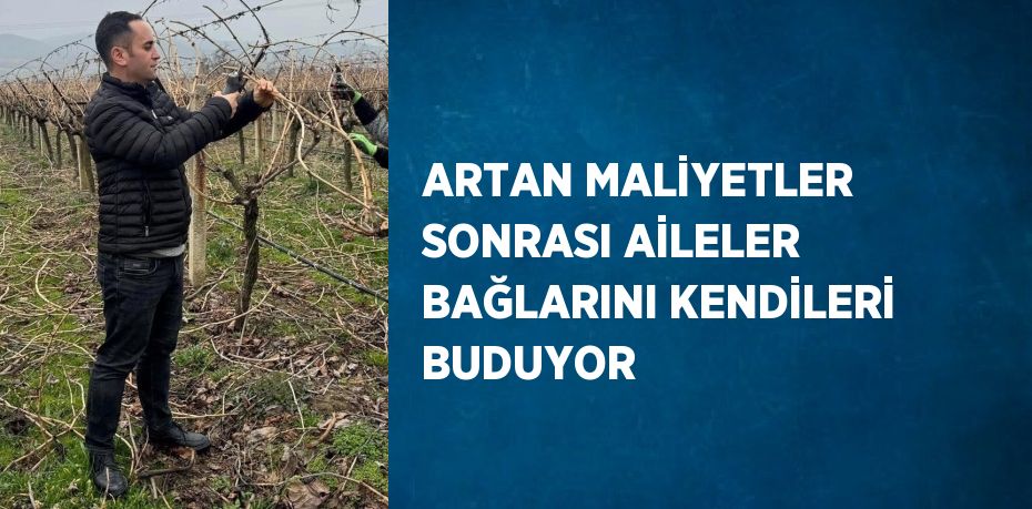 ARTAN MALİYETLER SONRASI AİLELER BAĞLARINI KENDİLERİ BUDUYOR