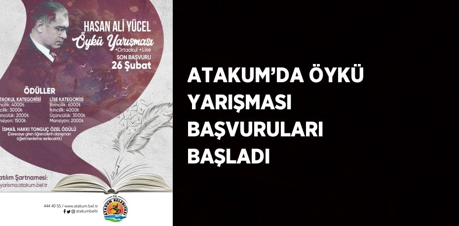 ATAKUM’DA ÖYKÜ YARIŞMASI BAŞVURULARI BAŞLADI