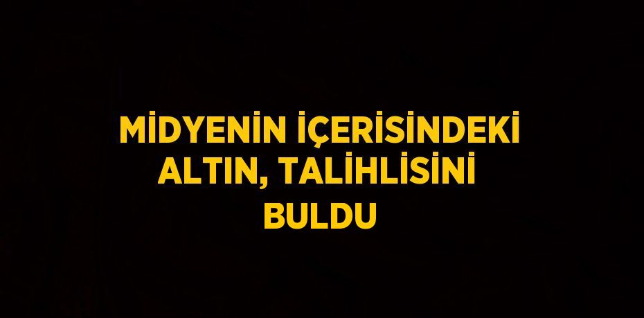 MİDYENİN İÇERİSİNDEKİ ALTIN, TALİHLİSİNİ BULDU