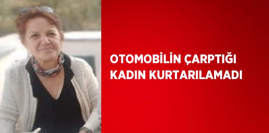 OTOMOBİLİN ÇARPTIĞI KADIN KURTARILAMADI