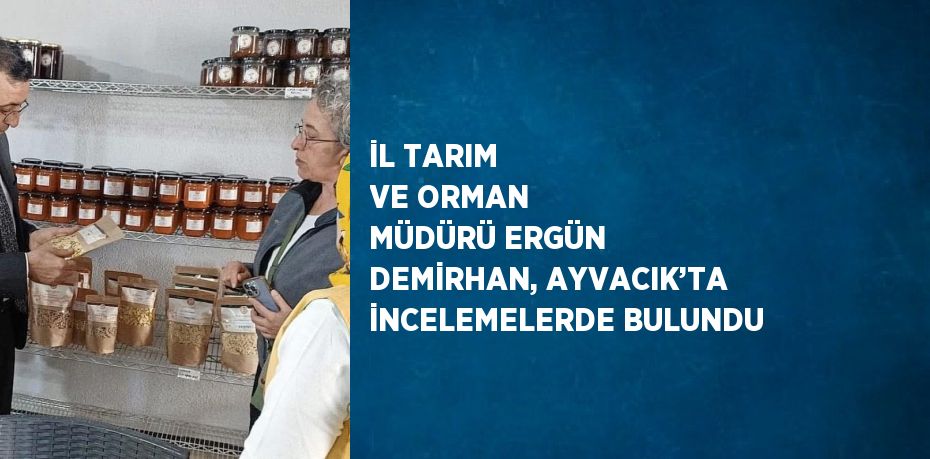 İL TARIM VE ORMAN MÜDÜRÜ ERGÜN DEMİRHAN, AYVACIK’TA İNCELEMELERDE BULUNDU