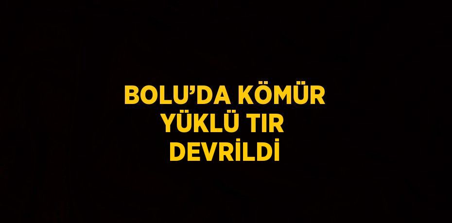 BOLU’DA KÖMÜR YÜKLÜ TIR DEVRİLDİ