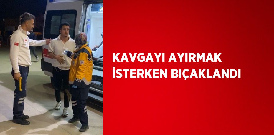 KAVGAYI AYIRMAK İSTERKEN BIÇAKLANDI