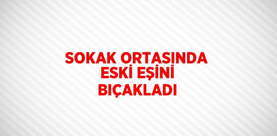 SOKAK ORTASINDA ESKİ EŞİNİ BIÇAKLADI