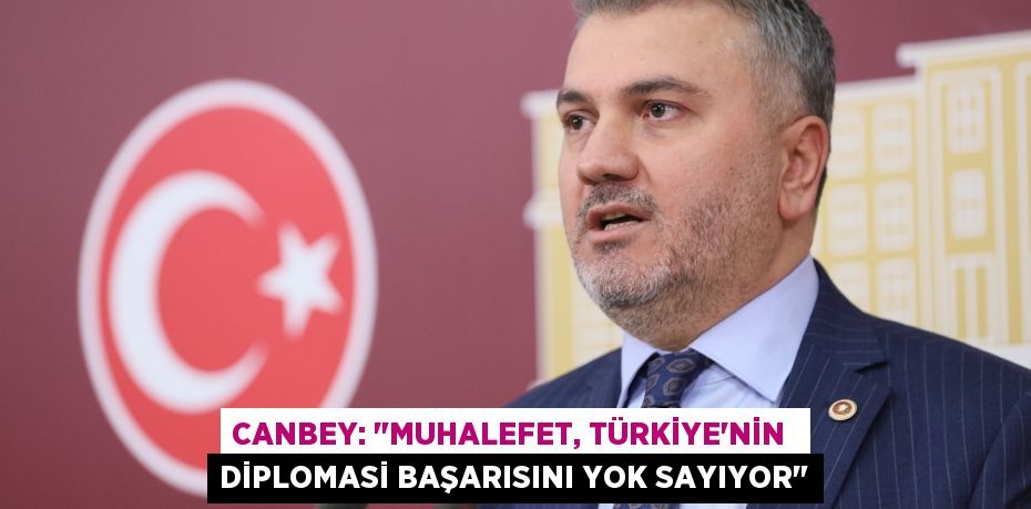 CANBEY: "MUHALEFET, TÜRKİYE'NİN  DİPLOMASİ BAŞARISINI YOK SAYIYOR"