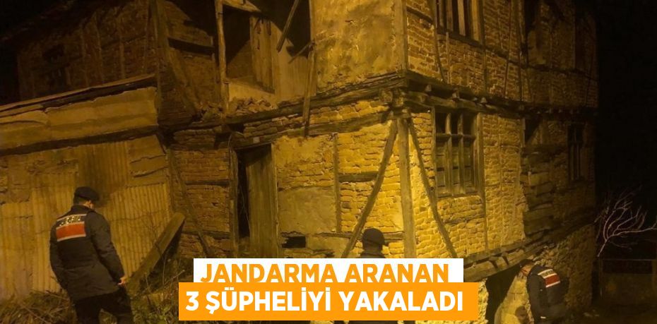 JANDARMA ARANAN 3 ŞÜPHELİYİ YAKALADI