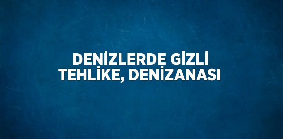 DENİZLERDE GİZLİ TEHLİKE, DENİZANASI