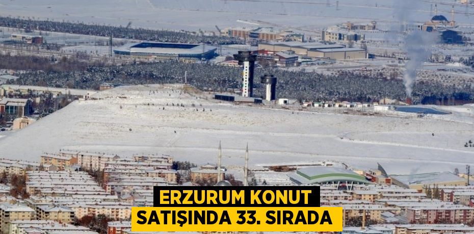 ERZURUM KONUT SATIŞINDA 33. SIRADA