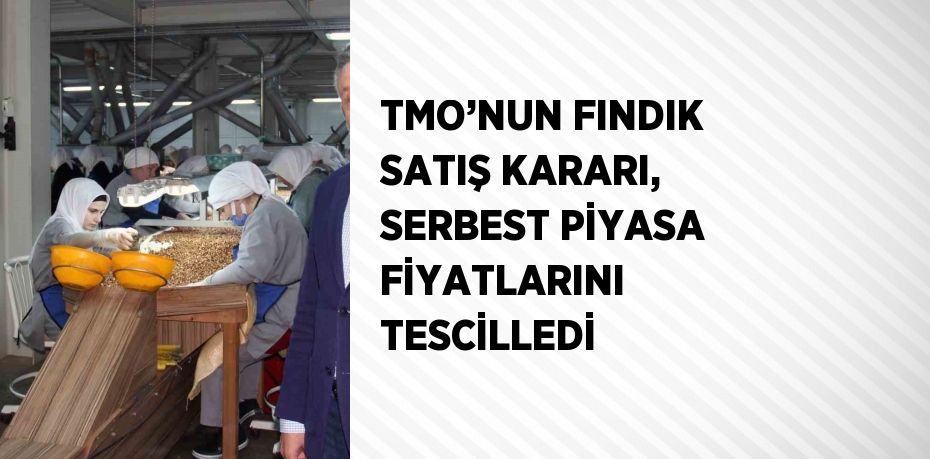 TMO’NUN FINDIK SATIŞ KARARI, SERBEST PİYASA FİYATLARINI TESCİLLEDİ