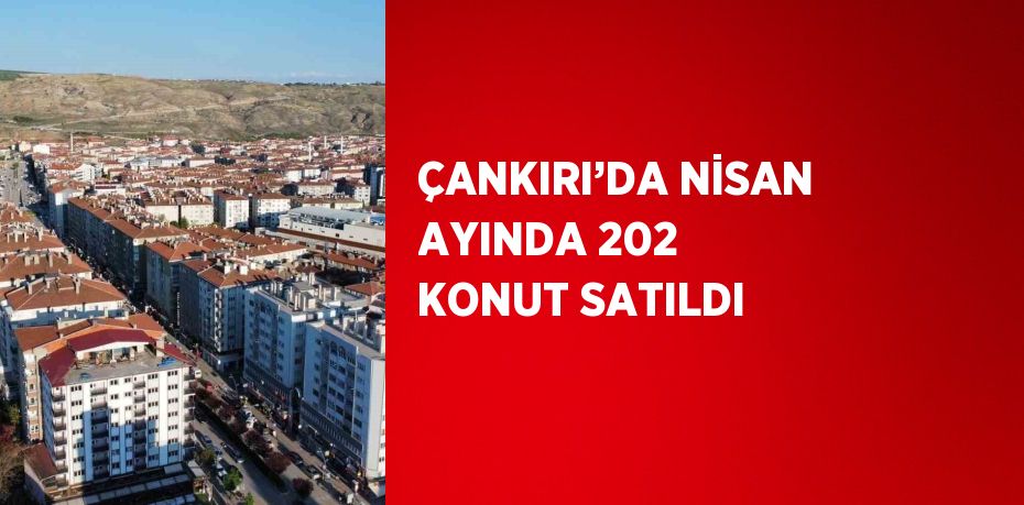 ÇANKIRI’DA NİSAN AYINDA 202 KONUT SATILDI