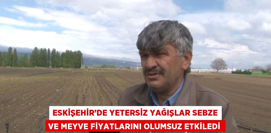 ESKİŞEHİR’DE YETERSİZ YAĞIŞLAR SEBZE VE MEYVE FİYATLARINI OLUMSUZ ETKİLEDİ