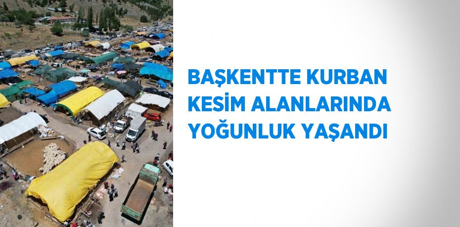 BAŞKENTTE KURBAN KESİM ALANLARINDA YOĞUNLUK YAŞANDI