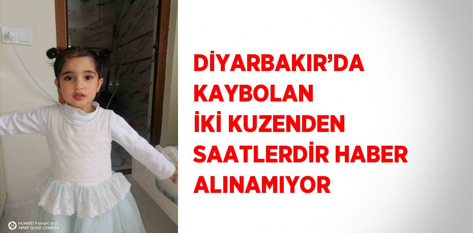 DİYARBAKIR’DA KAYBOLAN İKİ KUZENDEN SAATLERDİR HABER ALINAMIYOR