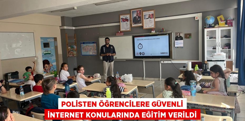 Polisten öğrencilere güvenli internet konularında eğitim verildi