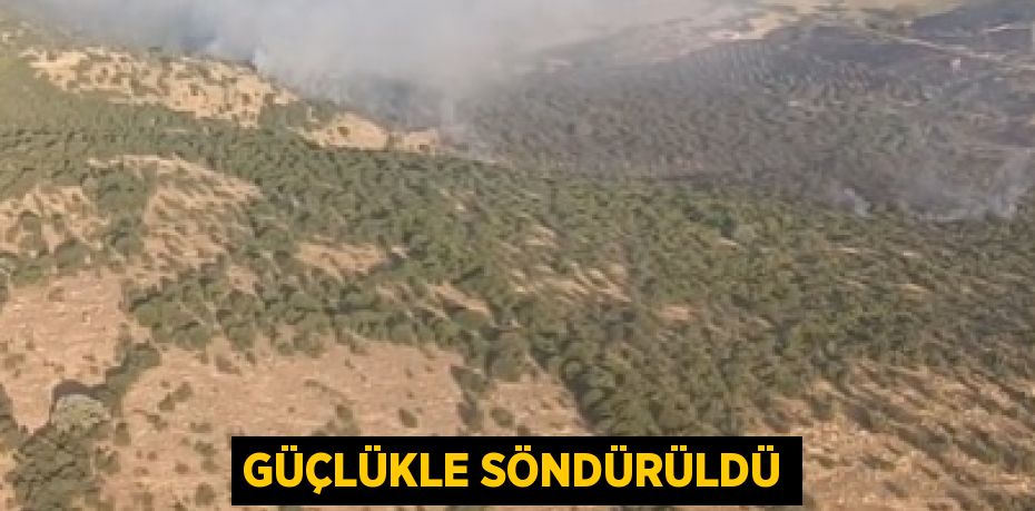 Güçlükle söndürüldü