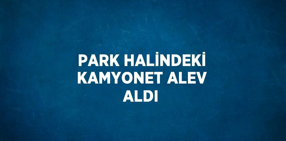 PARK HALİNDEKİ KAMYONET ALEV ALDI