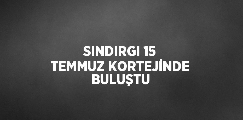 SINDIRGI 15 TEMMUZ KORTEJİNDE BULUŞTU